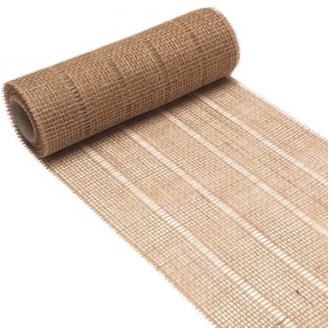 5 Meter Jute Tischläufer grobmaschig, natur, 26 cm