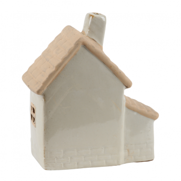 Keramik Haus mit LED Beleuchtung, 14 cm, Rückseite.