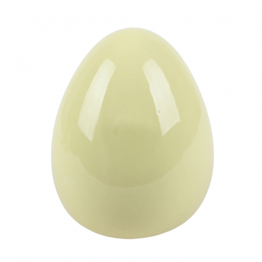 Keramik Osterei in Pastell-Gelb, Größe M, 10 cm