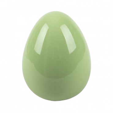 Keramik Osterei in Pastell-Grün, Größe M, 10 cm