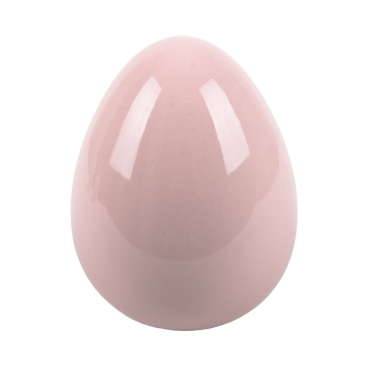 Keramik Osterei in Pastell-Rosa, Größe M, 10 cm