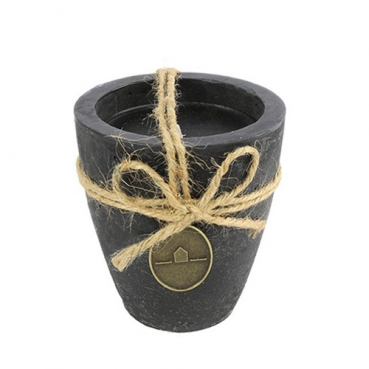 Kerze konisch in Schwarz, 90 mm
