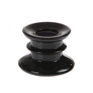 Glas Tisch Kerzenständer für Stabkerzen in Schwarz, 58 x 40 mm