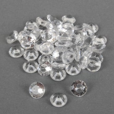 50 kleine Deko Diamanten, klar, 12 mm