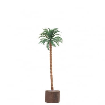 Kleine Deko Palme auf Holzsockel, 10 cm