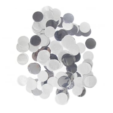 Konfetti Punkte in Silber, 25 mm