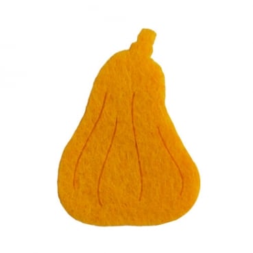 10er Pack Kürbisse länglich aus Filz in Orange, 45 mm