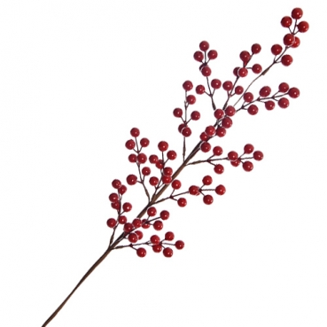 Großer Deko Beerenzweig in Rot, 75 cm