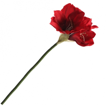 Kunstblume Amaryllis in Rot, Weihnachten, 60 cm