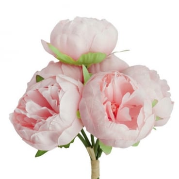 6er Bund Kunstblumen Pfingstrosen in Rosé, 24 cm 6er Bund Kunstblumen Pfingstrosen in Rosé, 24 cm.