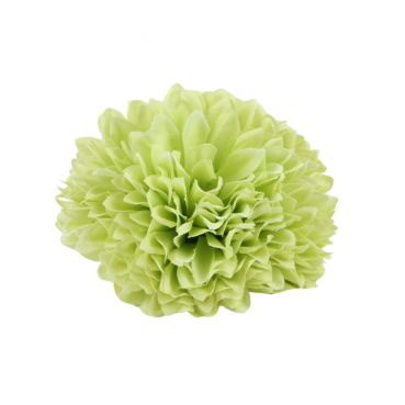 Kunstblume Dahlienkopf in Hellgrün, 85 mm.