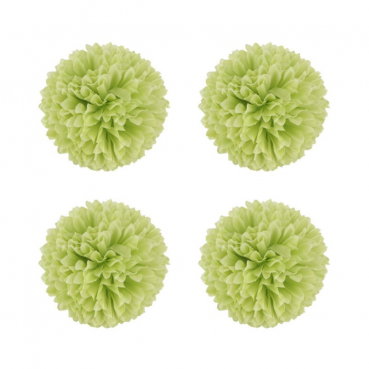 4er Set Kunstblume Dahlienkopf in Hellgrün, 85 mm