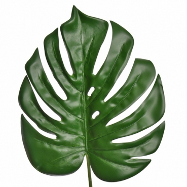 Kunstblume Monstera Dekoblatt, 60 cm Nahaufnahme von der Kunstblume Monstera Dekoblatt, 60 cm.