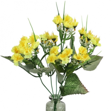 Kunstblume Frühlingssträußchen in Gelb, 32 cm