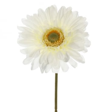 Kunstblume Gerbera in Creme, 55 cm