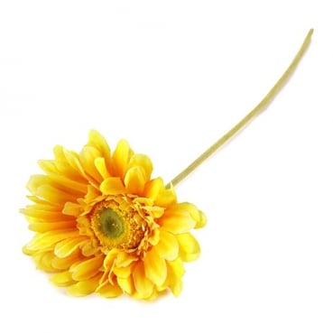 Kunstblume Gerbera in Gelb, 55 cm