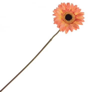 Kunstblume Gerbera in Orange-Apricot, 36 cm