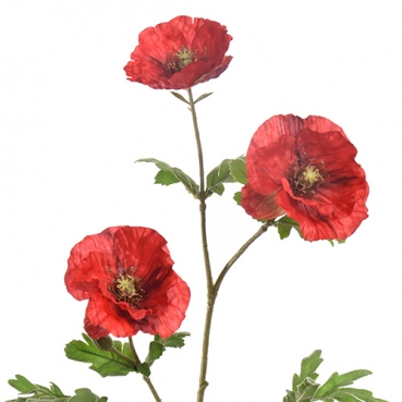 Kunstblume Mohnblume mit 3 Blüten, 72 cm Kunstblume Mohnblume mit 3 Blüten, 72 cm.