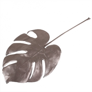 Kunstblume Monstera Dekoblatt in Rosé-Gold, 37 cm