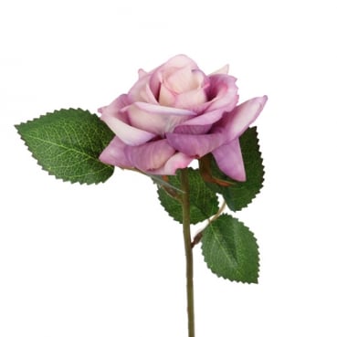 Kunstblume Rose in Lavendel, 37 cm