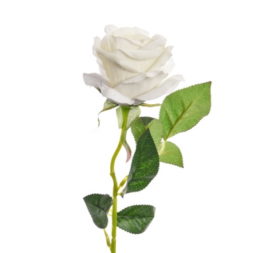 Kunstblume Rose in Weiß, 51 cm
