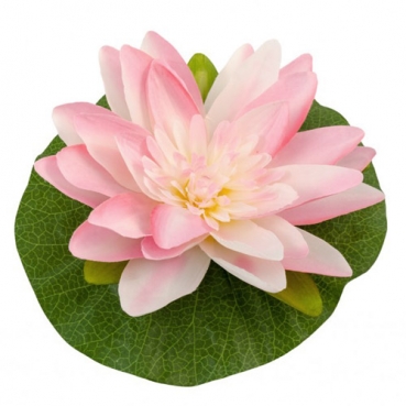 Kunstblume Seerose in Rosa, 22 cm