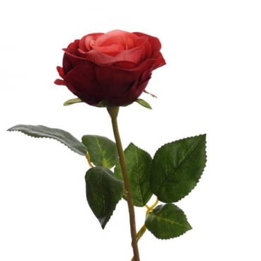 Kunstblume Rose in Rot, 43 cm
