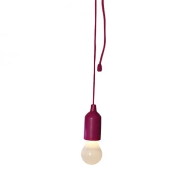 LED Birne Pull-Me zum Aufhängen, für Innenräume, in Pink, 14 cm