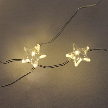 LED Lichtdraht mit 20 Sternenlämpchen für Innenräume, 1,85 Meter