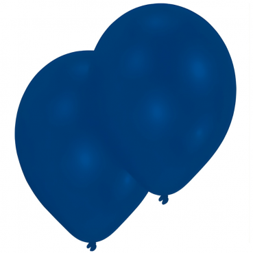 10 Luftballons in Blau, 27,5 cm Durchmesser