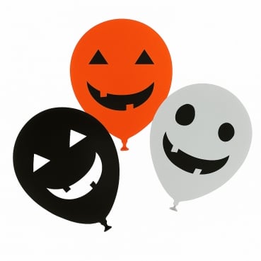 7 Luftballons Halloween, Lustige Gruselgesichter