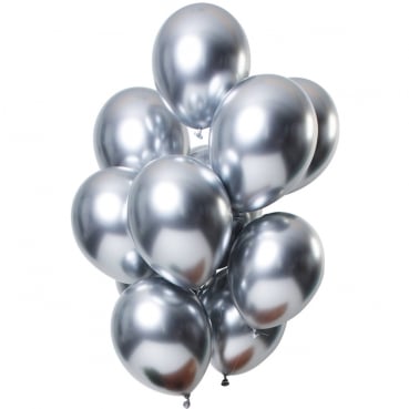Luftballon Set Silver Shine, 33 cm Durchmesser