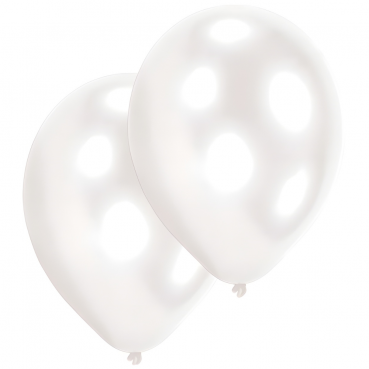 10 Luftballons in Weiß, 27,5 cm Durchmesser