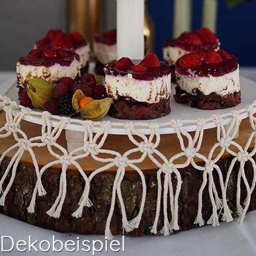 33 Meter Baumwoll Kordel in Creme, 4 mm, für Makramee Makramee Dekobeispiel.