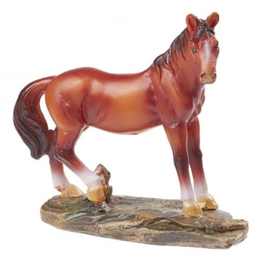 Miniatur Dekofigur Pferd in Braun, 60 mm, für Geldgeschenke