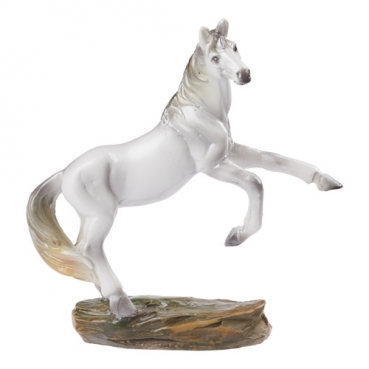 Miniatur Dekofigur Pferd, Schimmel in Weiß, 75 mm, für Geldgeschenke