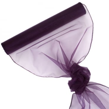 Organza Rolle 0,40 x 8,00 Meter in Aubergine