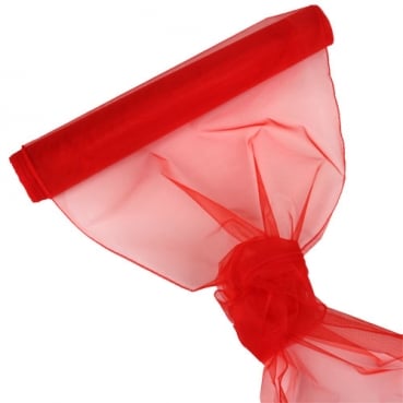 Organza Rolle 0,40 x 8,00 Meter in Rot