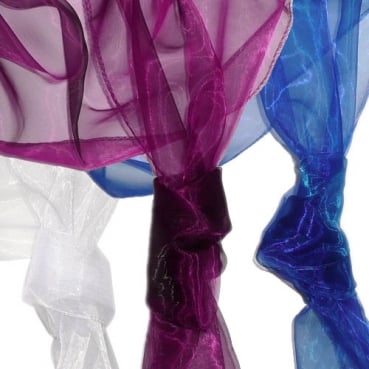 Organza Dekostoffe 3,00 x 1,45 Meter in 19 Farben