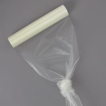 10 Meter Organza Tischläufer in Creme, 28 cm