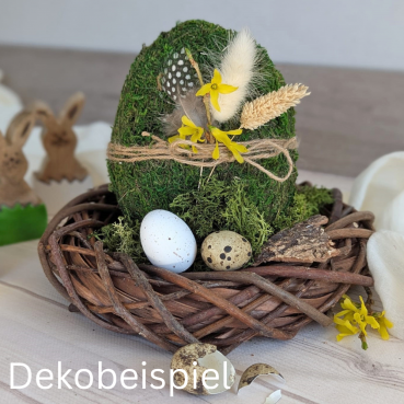 Natur Weide Kranz in Braun, 20 cm =sterei Moos ausdekoriert auf Kranz
