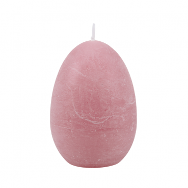 Ostereier Kerze Rustic matt in Altrosa, durchgefärbt, 85 x 60 mm