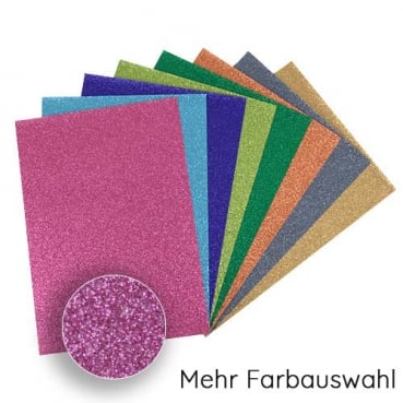 A4 Glitter Papier, in 16 Farben, für Kartengestaltung, Basteln 230gm2