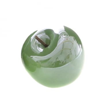 Porzellan Apfel in Mintgrün mit Perlmuttglanz, 75 mm