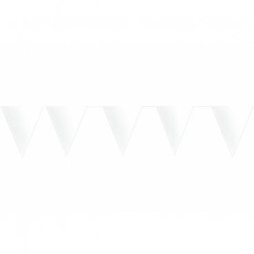 4,5 Meter Papp-Wimpelkette in Weiß