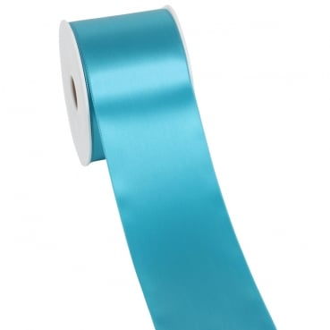 25 Meter Satin Tischband in Türkis, 70 mm