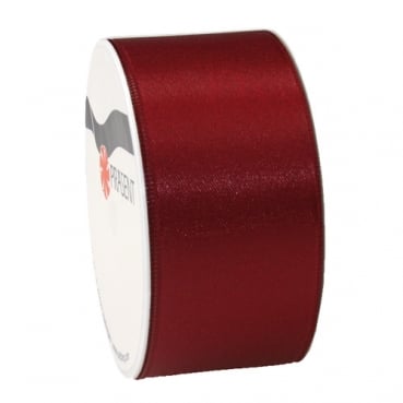 5 Meter Satin Band, schmal, in Bordeaux, 40 mm