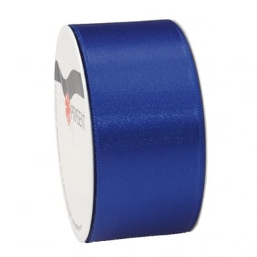 5 Meter Satin Band, schmal, in Mittelblau, 40 mm