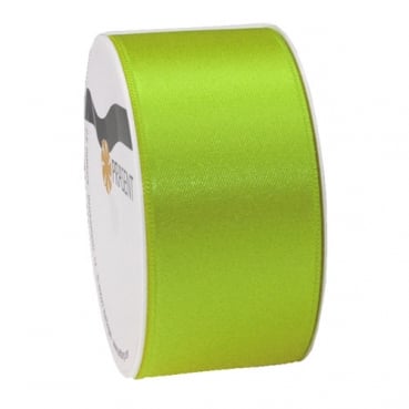 5 Meter Satin Band, schmal, in Kiwi, 40 mm