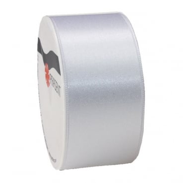 5 Meter Satin Band, schmal, in Weiß, 40 mm